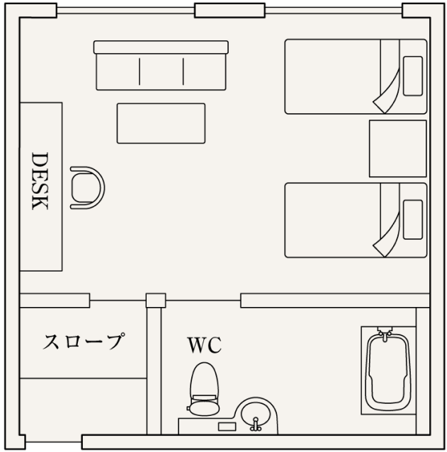 ツインデラックス（バリアフリー）図面